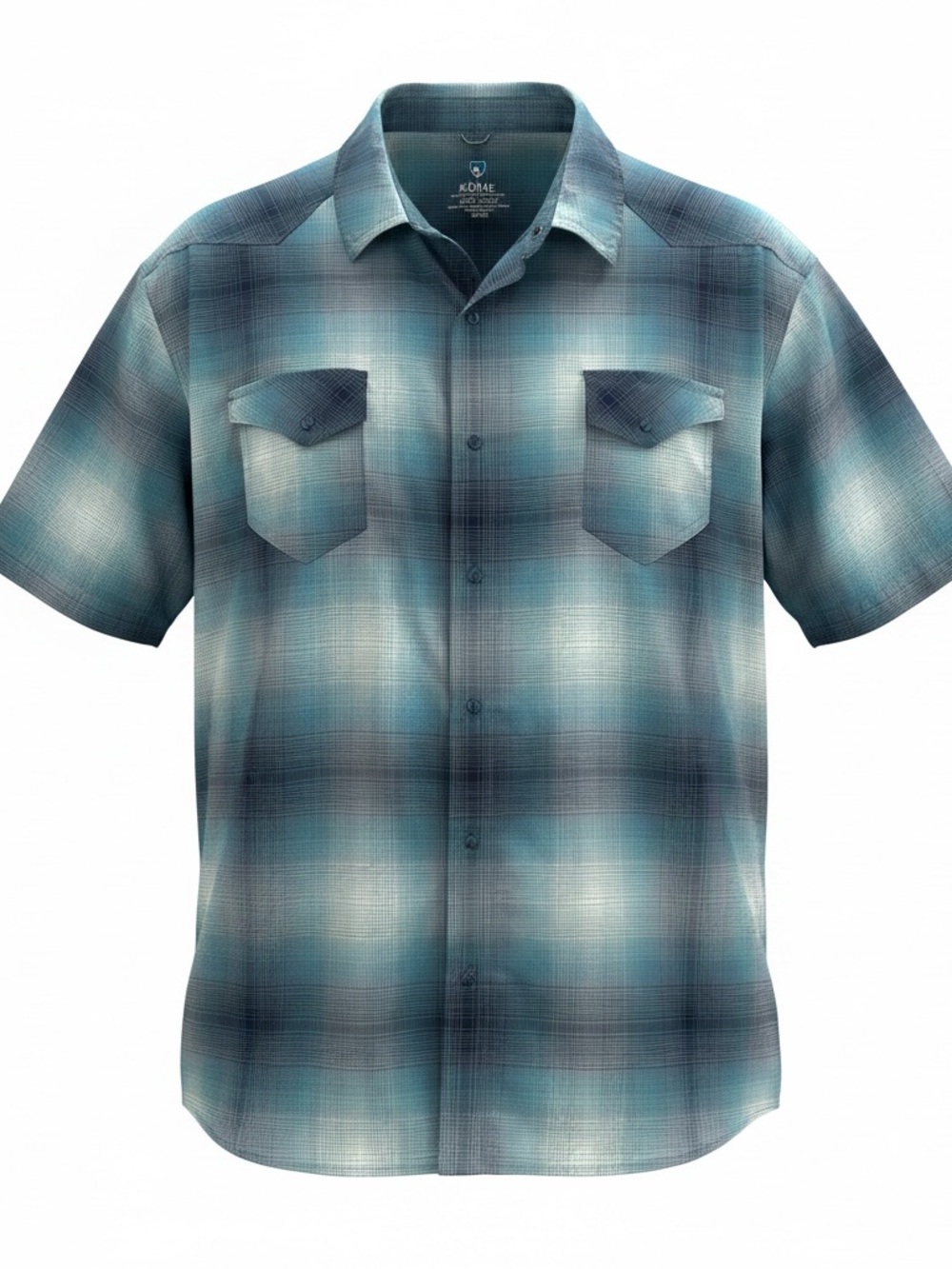 Kuhl Konquer Shirt Men's 3XL Pearl Snap Short Sleeve Plaid Western Outdoor